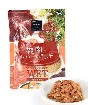 POCHI ザ・ドッグフード ウェット 鹿肉とレバーのランチ 80g POCHI ザ・ドッグフード ウェット 鹿肉とレバーのランチ 80g