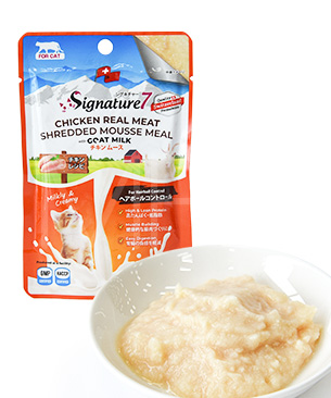 シグネチャー7 CAT ゴートミルク チキンムース ヘアボールコントロール 70g シグネチャー7 CAT ゴートミルク チキンムース ヘアボールコントロール 70g
