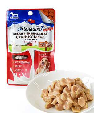 シグネチャー7 DOG ゴートミルク フィッシュチャンキー 80g シグネチャー7 DOG ゴートミルク フィッシュチャンキー 80g